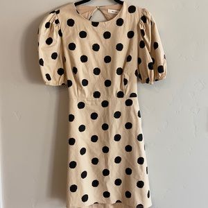Cream polka dot dress